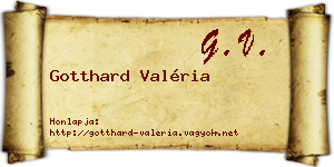 Gotthard Valéria névjegykártya