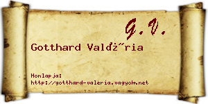 Gotthard Valéria névjegykártya